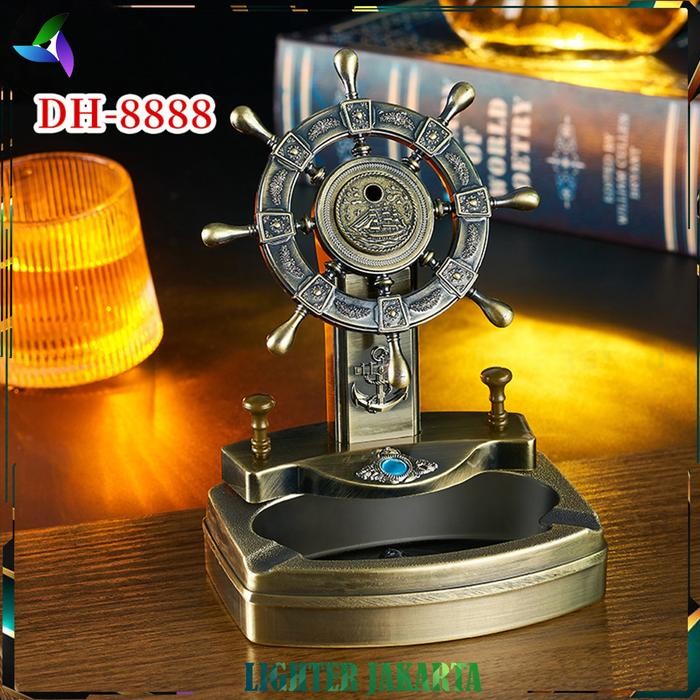 TERLARIS Asbak Korek Api Gas Kemudi Kapal Dinghao DH-8888