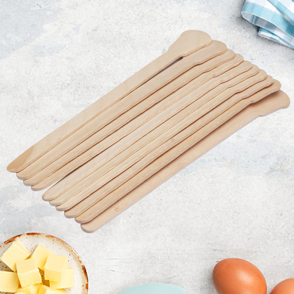 10Pcs Wooden Wax Stick Disposable Hair Removal Stick Waterproof Wax Depilation Stick For Hair