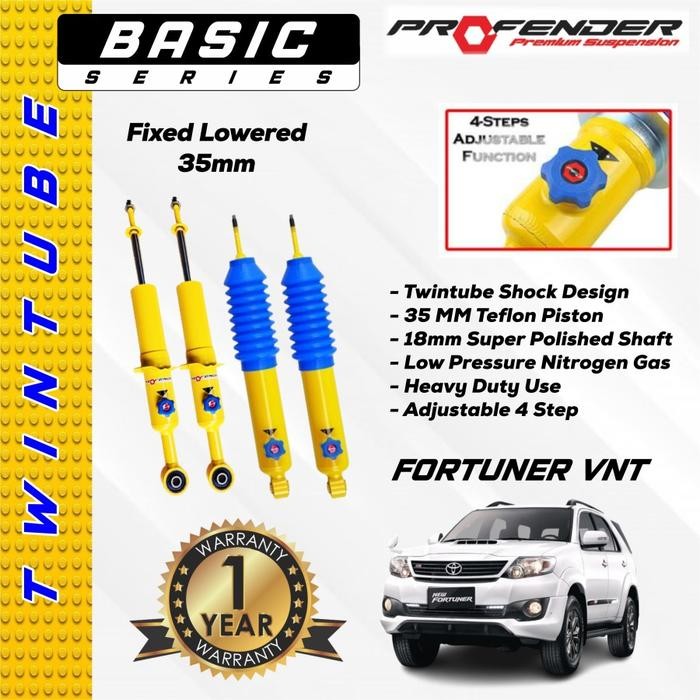 SUSPENSI SHOCKBECKER PROFENDER TWINTUBE FIX LOWERED FORTUNER VNT VRZ 06+ 16+ - DEPAN