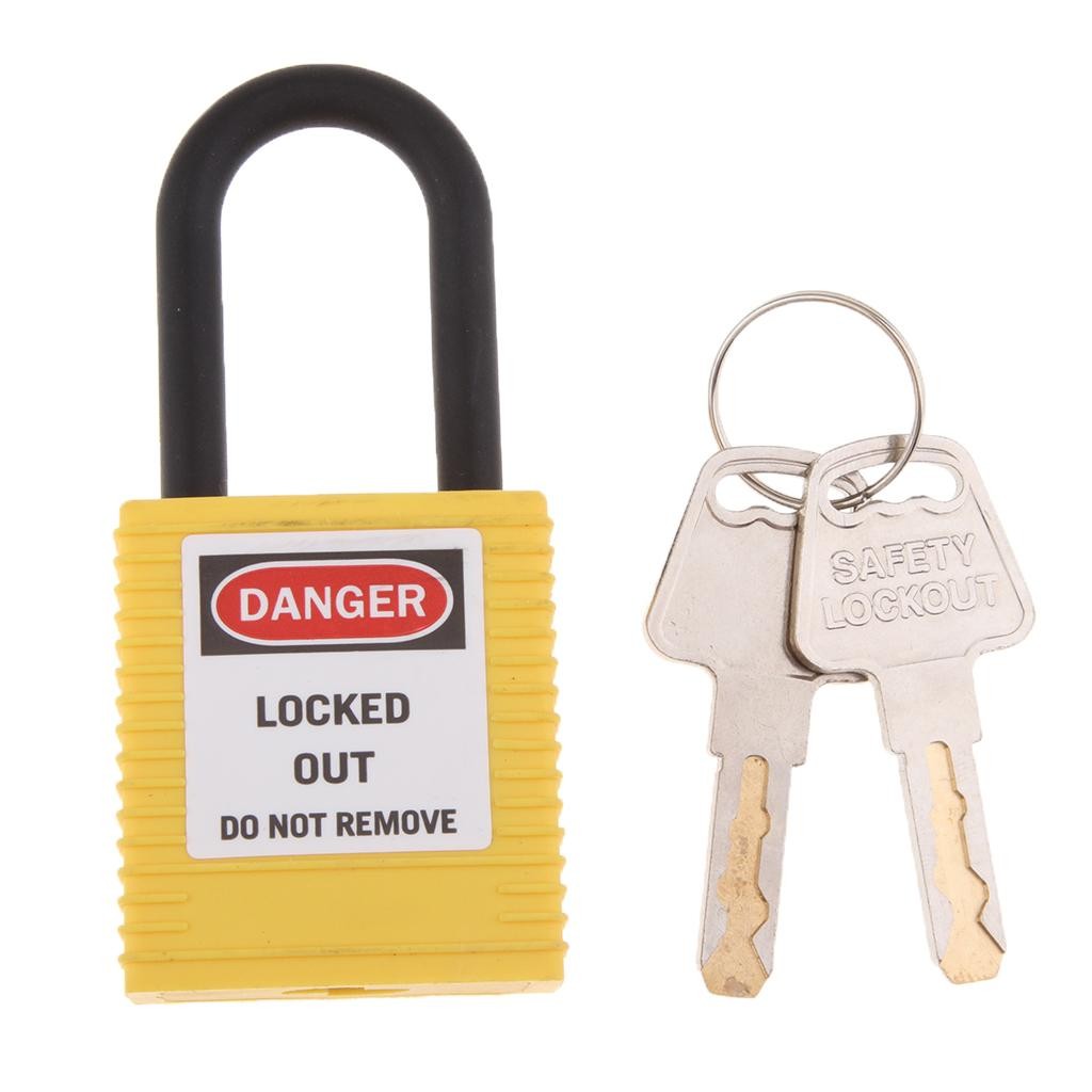 Cadeado de bloqueio de manilha de nylon com chave diferente, cilindro padrão de 6 pinos