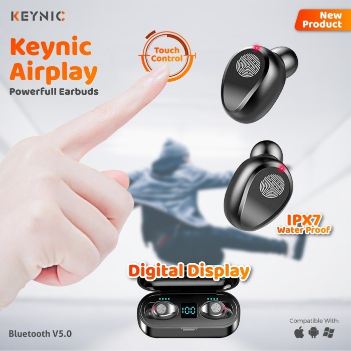 (Expert) Keynic AIRPLAY Powerfull Earbuds bluetooth with mini Power Bank