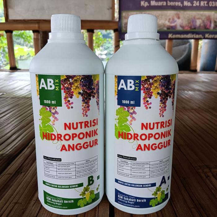 Cairan AB Mix Nutrisi Hidroponik anggur