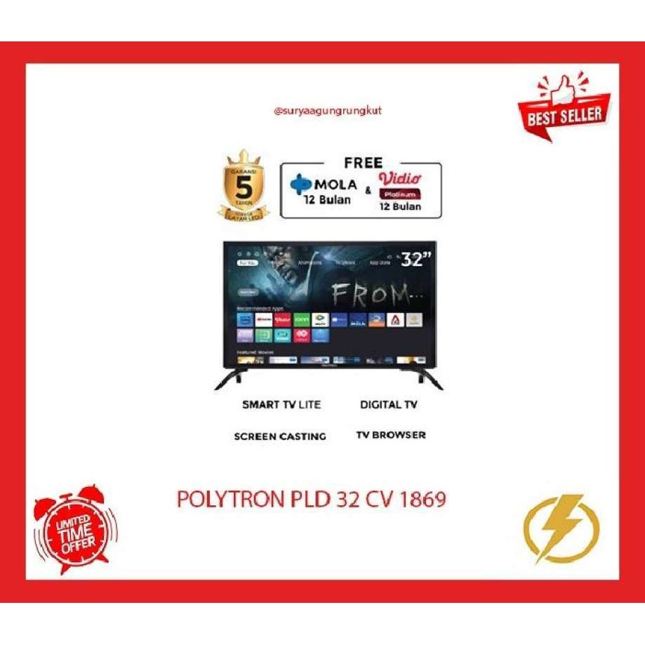 LED POLYTRON SMART LITE DIGITAL TV 32 INCH - PLD 32 CV 1869