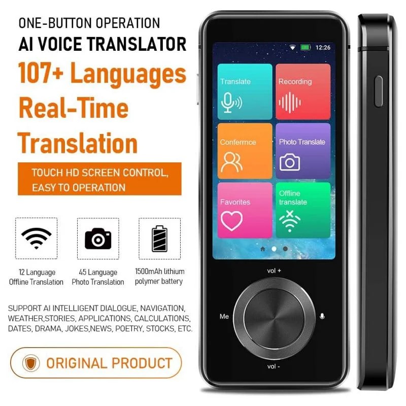 M9 Language Translator Device 107 National Languages Intelligent Translator Real-Time Voice,