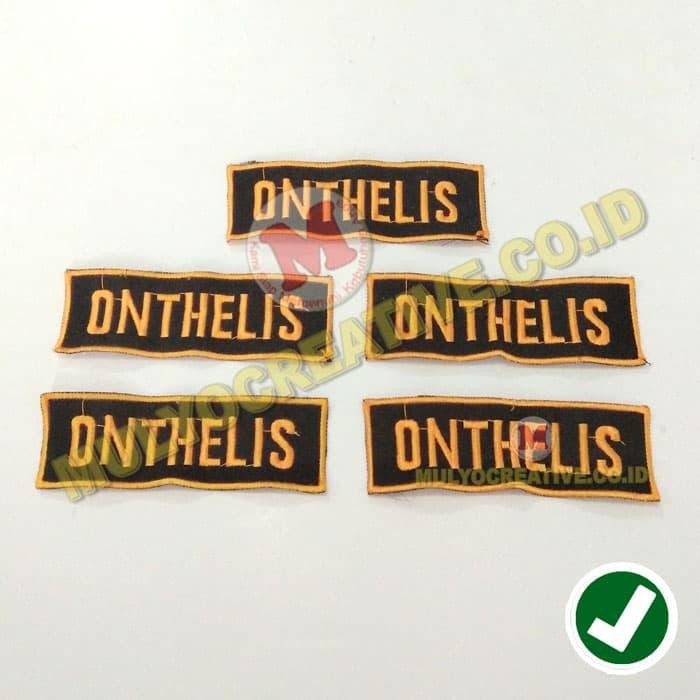 

Bordir Kain Logo ONTHELIS - Bordir Model Persegi Panjang Logo ONTHELIS PREMIUM