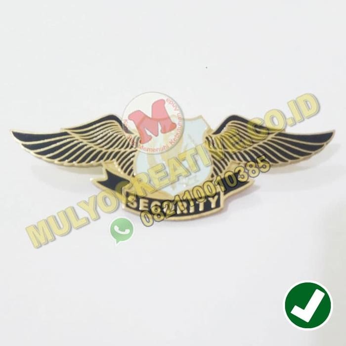 

Lencana Pin Wing Satpam/ Brevet Security PREMIUM