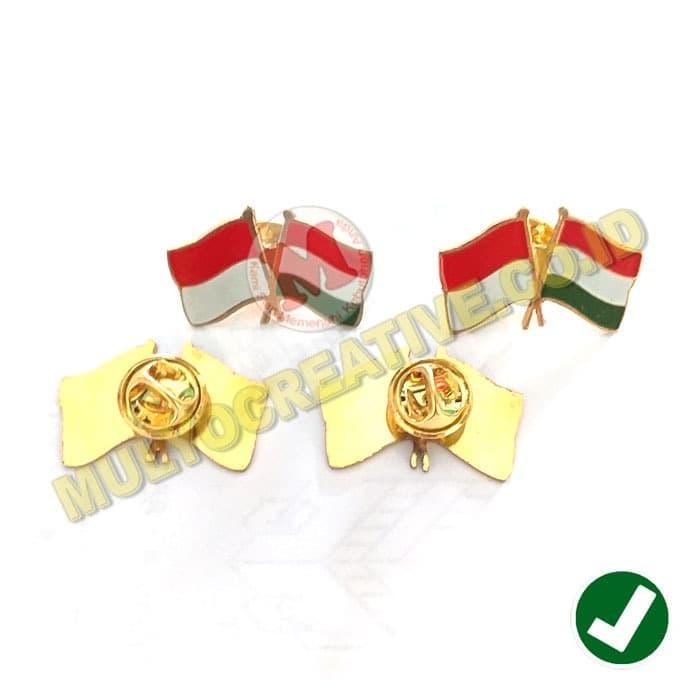 

Pin Bendera Persahabatan Indonesia Dan Hongaria - Cross Flag Pin PREMIUM