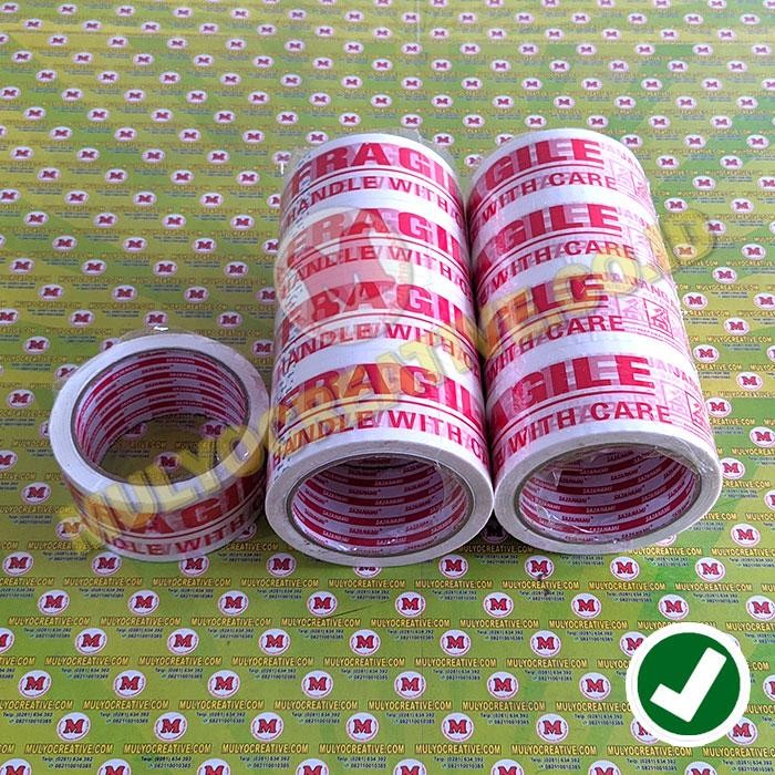 

Isolasi Lakban Fragile Jangan Dibanting Lakban Fragile Putih Murah PREMIUM