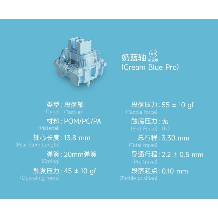 Akko CS Switch Cream Yellow Pro / Cream Blue Pro masih ready