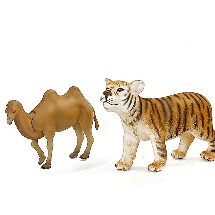 figure miniatur binatang hewan onta harimau
