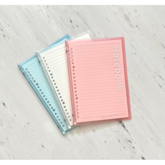 

A515 Koob. Compact Slim A5 Loose Leaf Ring Refillable Binder Notebook