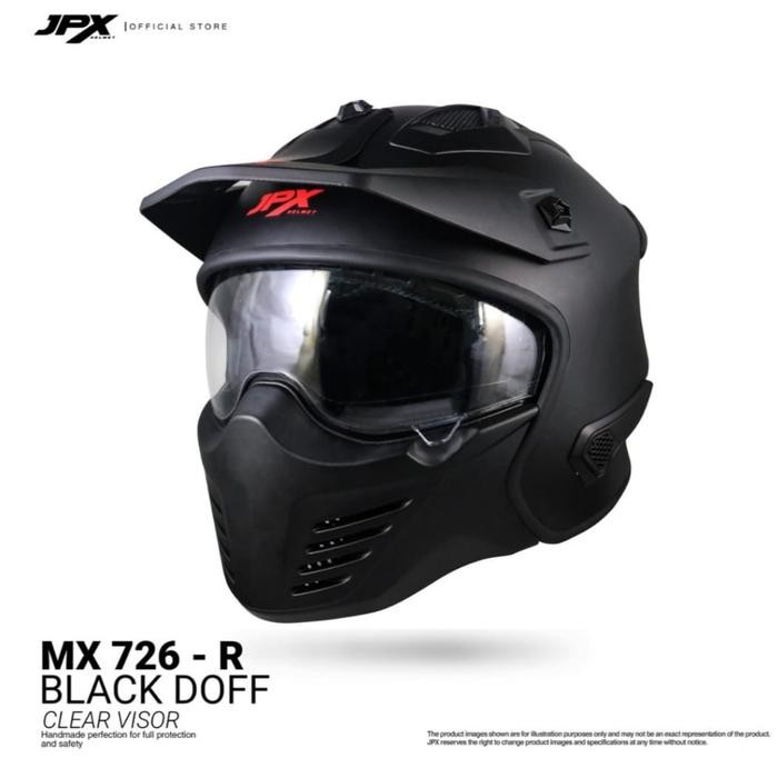 ISTANAMYSHOP HELM JPX MX 726 BLACK DOP