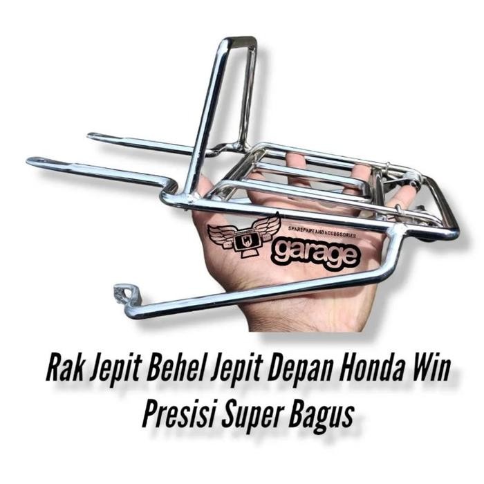 [Expert] Rak Jepit Depan Win Behel Jepit Depan Honda Win100 Super Presisi Crome