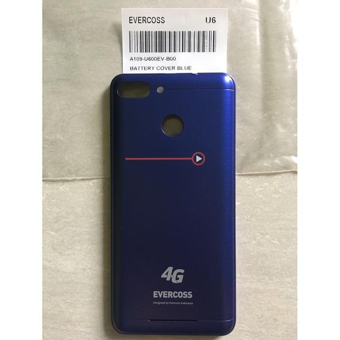 (Expert) Tutup baterai casing belakang backdoor evercoss U6 Xtream 1 Plus ori