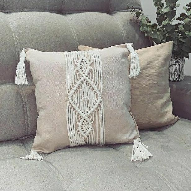 Sarung Bantal Sofa / Sarung Bantal Katun / Sarung Bantal Macrame 40x40