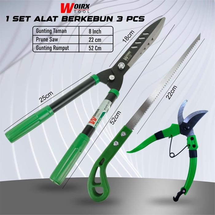 Gunting Rumput Gergaji Lancip Gunting Taman 1 SET Alat Berkebun 3 pcs