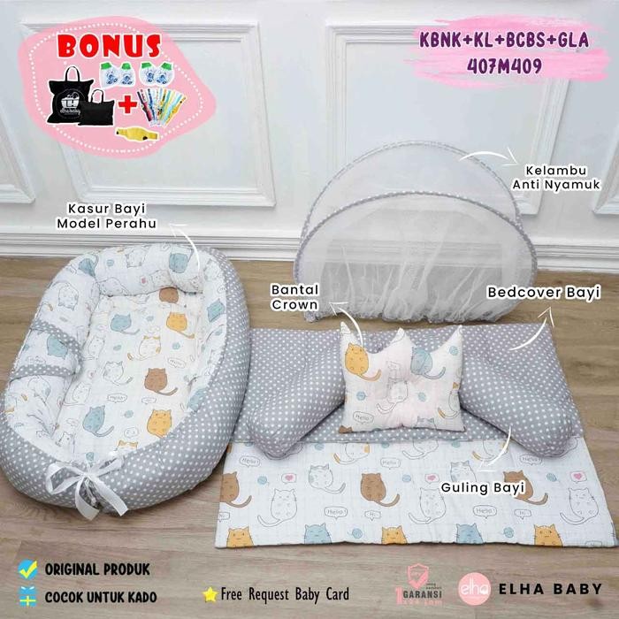 Kasur Bayi Nest Kelambu Kasur Bayi Set Perlengkapan Tidur Bayii
