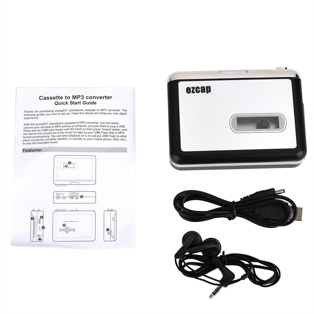 Usb Cassette Tape Music Audio Player To Mp3 Converter Usb Cassette Player Capture Recorder To Usb
