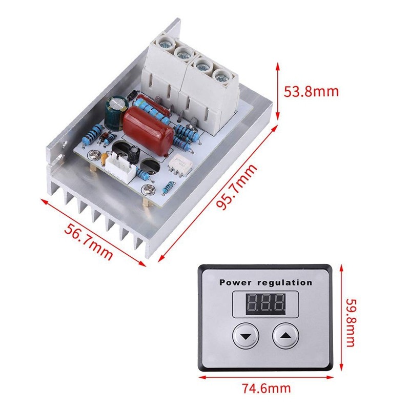 Digital Voltage Regulator Dimmer Switch, 10000W Scr Digital Voltage Regulator Speed Control Dimmer