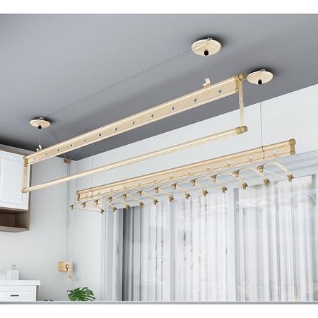 JEMURAN BAJU ALUMUNIUM 1.5M GOLDEN JEMURAN PORTABLE LIPAT DINDING STAINLESS STEEL UNTUK BALKON