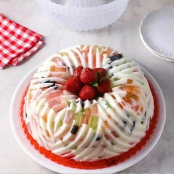 Loyang Jelly Puding 22 x 10 Cm 2.4L Cetakan Bavaya Twister Boba Bubble