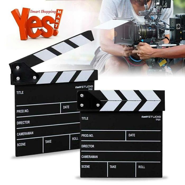 

Clapper Board Movie Slate / Papan Take Action Ukuran Kecil