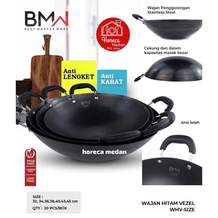 $$$$] WAJAN HITAM IRON SEASONING PENGGORENGAN TEBAL ANTI LENGKET WAJAN BESI WOK HITAM