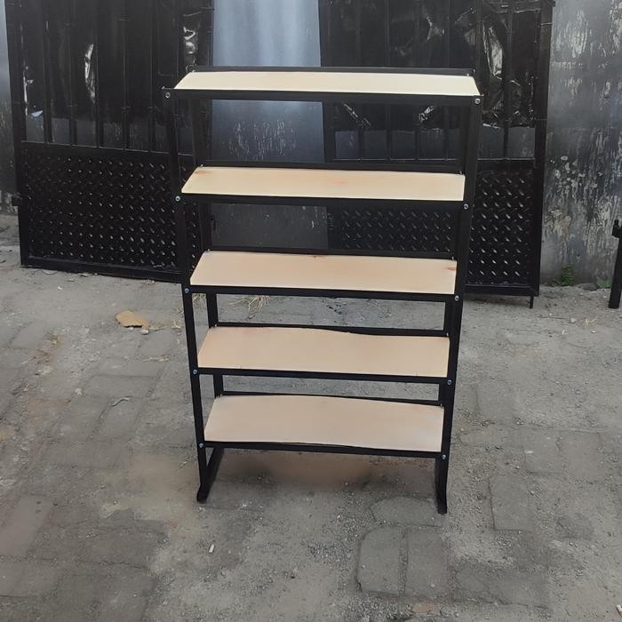 rak sepatu besi 5 susun