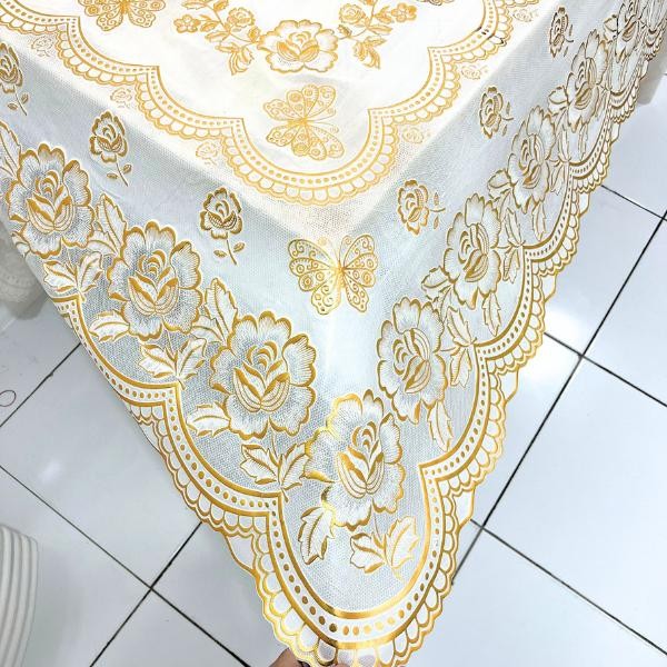Taplak Meja Makan Besar Uk 150x228cm Taplak Meja Ruang Tamu Perlak Meja Bahan PVC Tebal Peremium D-P