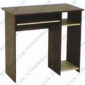 Meja Komputer Laptop Kantor Tinggi Coklat Kayu Hitam Murah Bandung