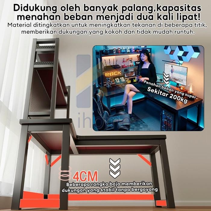 Meja Gaming Meja Komputer Meja Kantor Serbaguna Meja Kerja Minimalis L Shaped Desk Meja Gaming