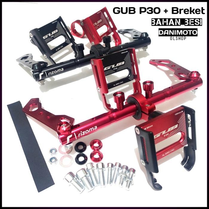 GUB P30 Plus Breket Holder HP Spion Motor Vario Nmax Scoopy DLL Besi
