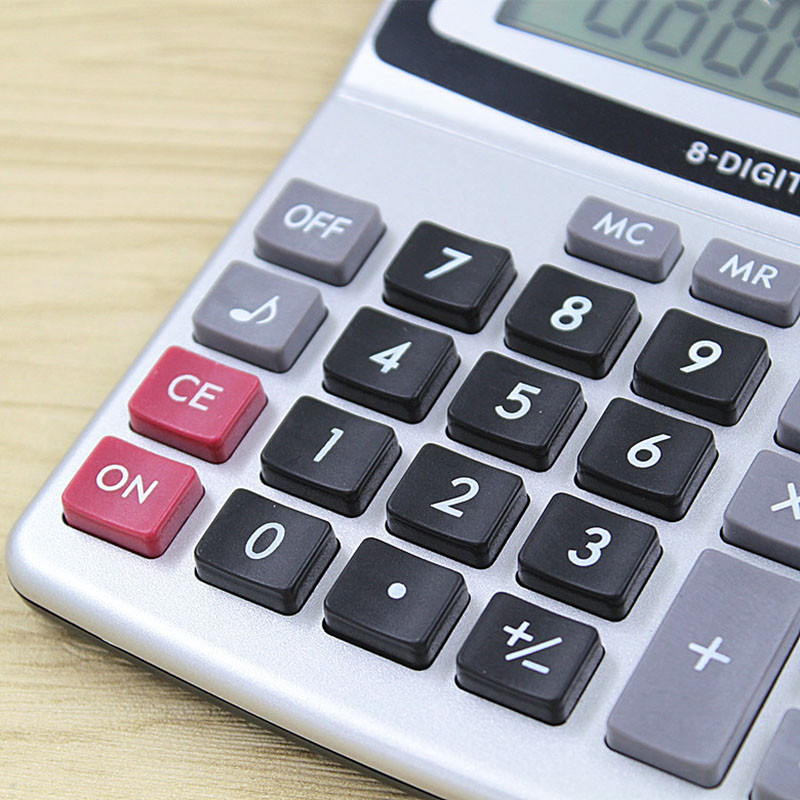 

Calculator KK-800A Metal Desktop large font wide Calculator 8 A Business Computer Office Supplies