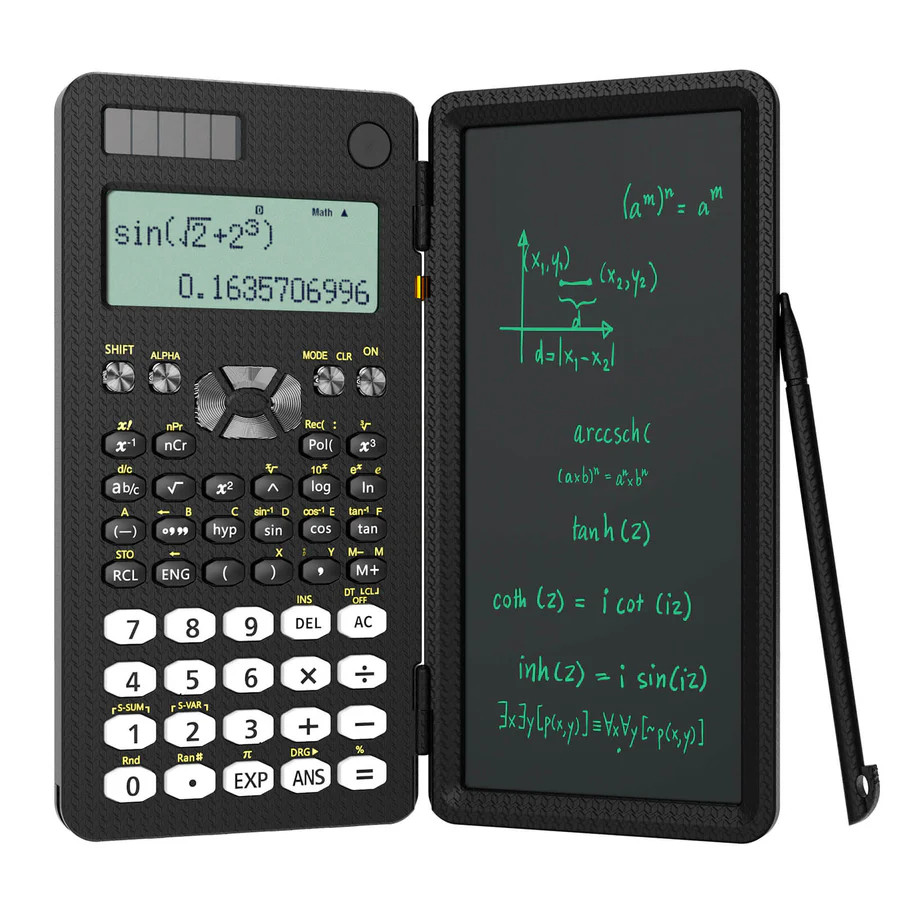 

Mini Scientific Calculator with Writing Tablet Calculators Notepad Memo Office Electronics School