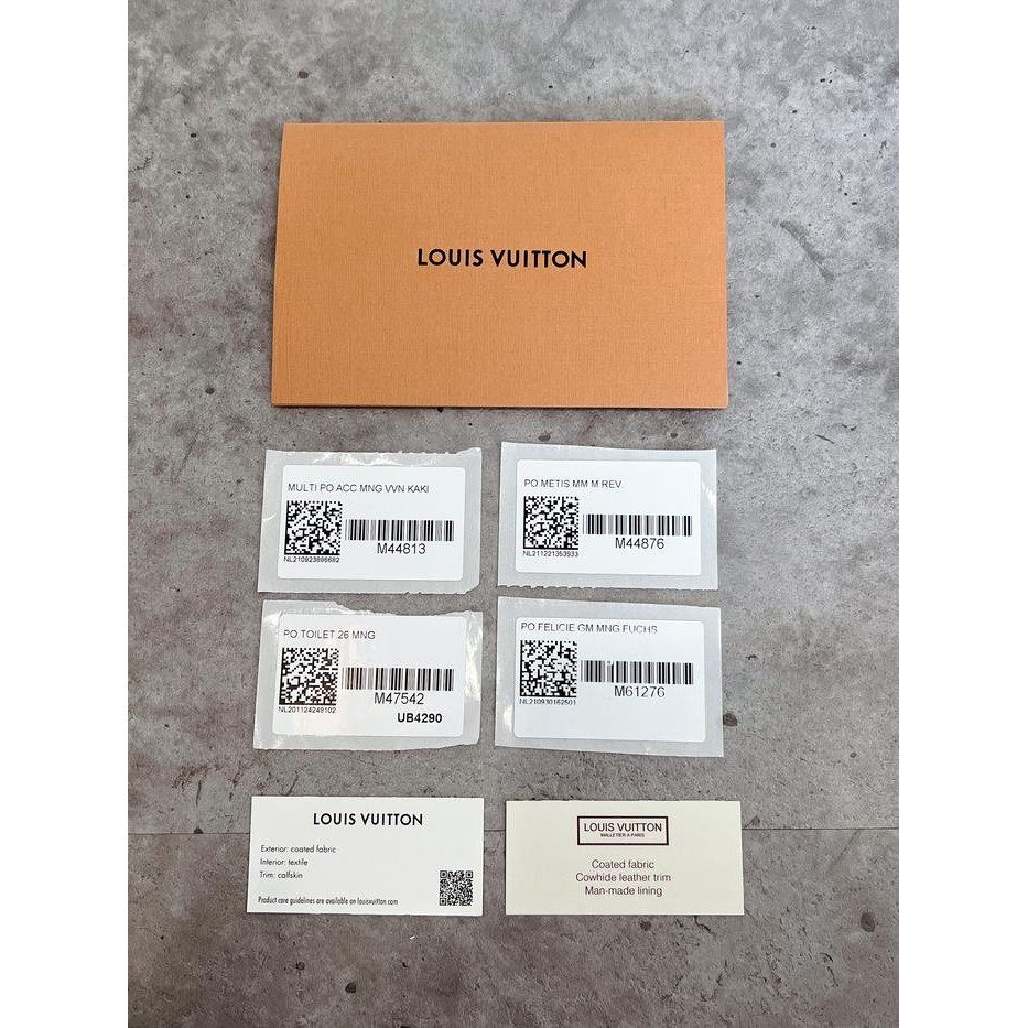 Louis Vuitton Care Card Bare Envelope Set LV Card