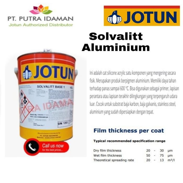 BEST SELLER JOTUN CAT TAHAN PANAS / SOLVALITT ALUMINIUM 5 LITER /CAT TAHAN PANAS-1