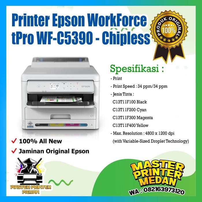 ~~~~~] Printer Epson WorkForce Pro WF-C5390 WFC 5390 - Chipless