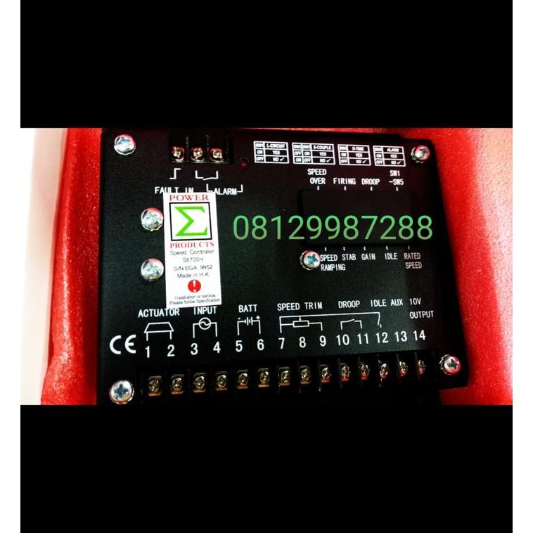 Terlaris S6700H Sigma Speed Control Cummins Segma S6700 6700H