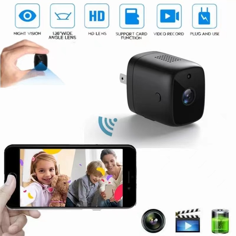 Mini WIFI Plug Camera 1080P HD USB Chargers Wireless Portable Camera