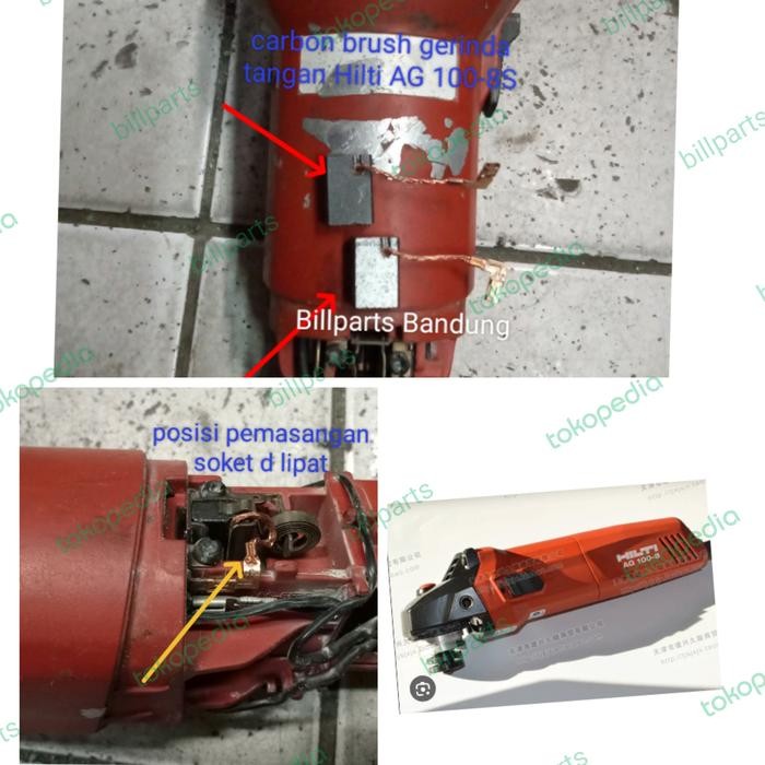 Silahkan Order] carbon brush Hilti AG100-8S spul AG 100-8S arang gerinda tangan kul