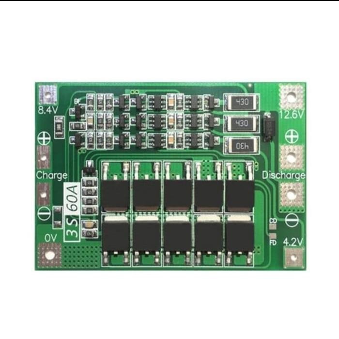 Baterai Management System Bms 3S 60A 60 Ampere 12V 12 Volt 18650