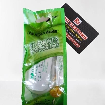 [Allthebest] KAPASITOR BULAT ICAR ECOFILL 14 uf/ 400v KAPASITOR POMPA AIR