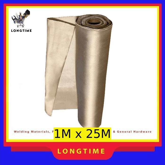 Terlaris Ht800 Fire Blanket Roll 1 Meter X 25 Meter Welding Selimut Api Kain Fiberglass Tahan Panas