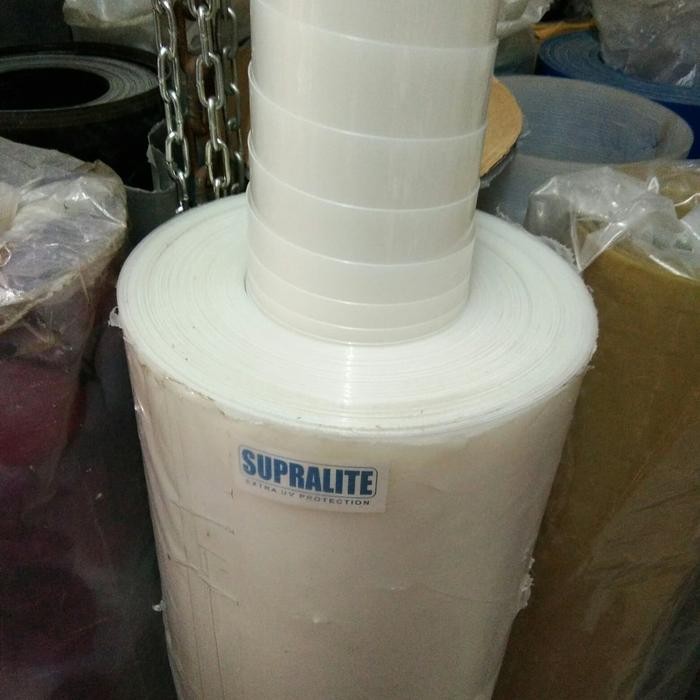 PLASTIK TUTUP PAGAR PUTIH susu POLOS / FIBER METERAN