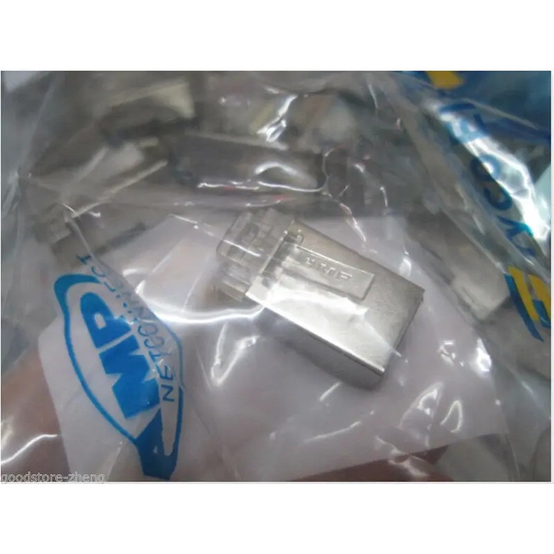 100Pcs/Lot Rj45 Amp Crystal Shielded Modular Cat.5E Rj45 Plug Connectors Rj45 Amp