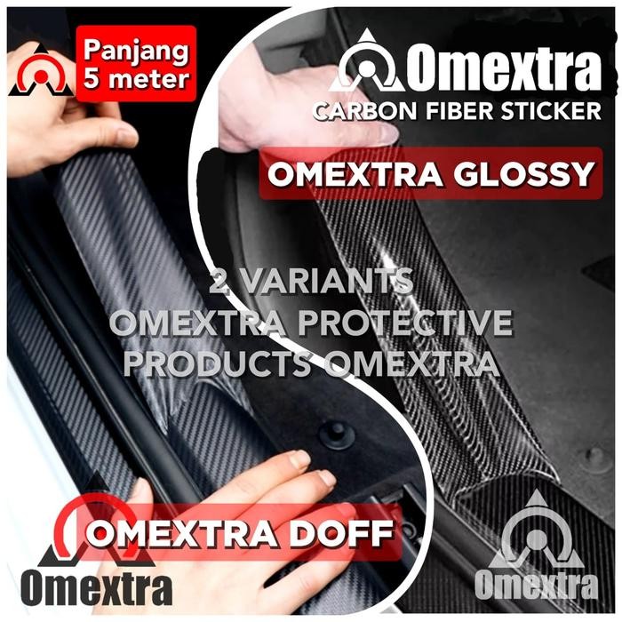 READY STOCK 5D CARBON STICKER ANTI COROSI OMEXTRA NANO STIKER CARBON 5D 10 CM&15CM
