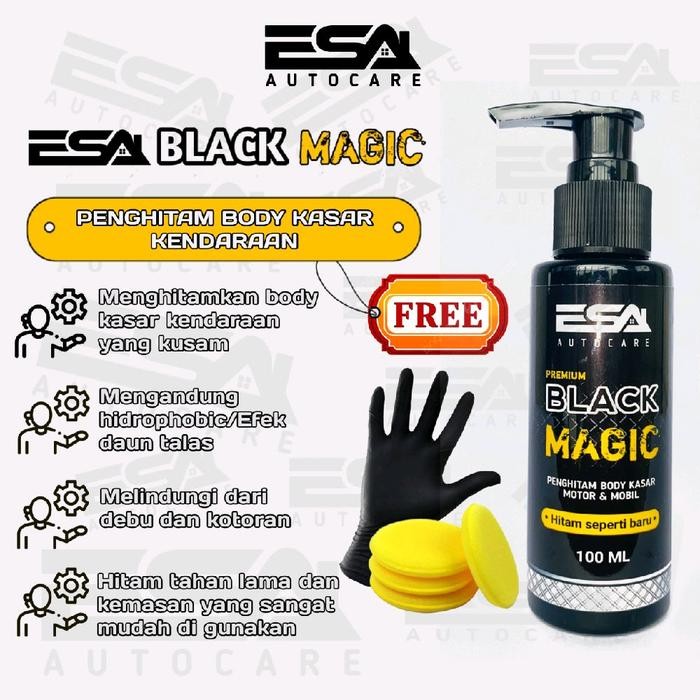 TERMURAH ESA BLACK MAGIC PENGHITAM BODY MOTOR MOBIL PENGHITAM DHASBOARD CAR 100 ML PAINT