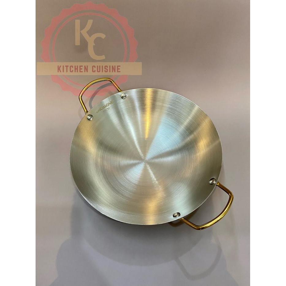 Kuali Kecil Stainless Steel Tebal Anti Lengket Gagang Emas