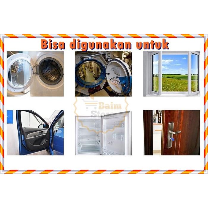 SEAL PINTU / JENDELA PEREDAM KEDAP SUARA KARET PINTU KAYU ALUMUNIUM