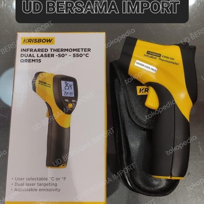 Cuci Gudang Krisbow Thermogun Dual Laser Infrared -50 To 550 C Thermometer Gun